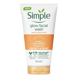 Simple Limpiador Y Brillo Facial Con Arcilla, 150 Ml Momento de aplicación Día/Noche Tipo de piel Sensible