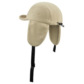 CLAPE Fleece Trapper Hunting Hat Winter Gear Russian Ushanka Cossack Trooper Hat Snow Eskimo Hat with Ear Flaps