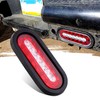 Konrali 4Pcs 6Inch Oval Led Trailer Tail Lights with Backup