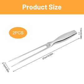 2 Pcs Carving Fork, Stainless Steel Meat Fork, Durable and Heavy Duty Meat Forks Carving for Kitchen, BBQ, Turkey, Roast