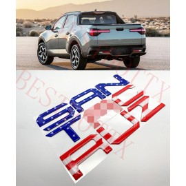 AUTO4RACING 3D US FLAG RAISED DOMED TAILGATE LETTERS FITS HYUNDAI SANTA CRUZ 2022 +