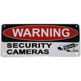Warning Security Cameras In Use 6"x12" Aluminum License Plate