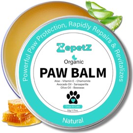 Lick-Safe Organic Paw & Nose Balm for Dogs, Cats & More – All-Natural, Vegan, Hypoallergenic – Heals, Protects & Restores Dry, Cracked Paws, Snouts & Elbows – Aloe, Avocado Oil, Beeswax – 1.75 oz
