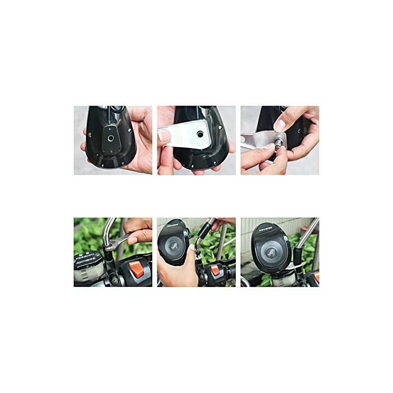 Yolispa Altavoces Bluetooth para motocicleta, un par de altavoces Bluetooth