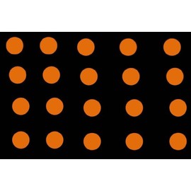 20 Orange Polka Dots 2" Sticker Decals Wall Car College Teacher Decorate BedroomA045