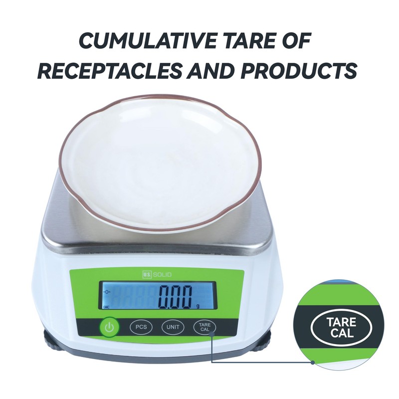 U.S. Solid Precision Balance, 5000g/11lb x 0.01g Analytical Digital Lab