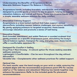 AcuBalance Bracelet – Support for Balance, Calm, and Relaxation, Waterproof and Durable, Available in 8+ Colors (Sage, medium- 7 inches)