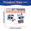 Totelux 4th of July Face Tattoos Glitter Star American Flag