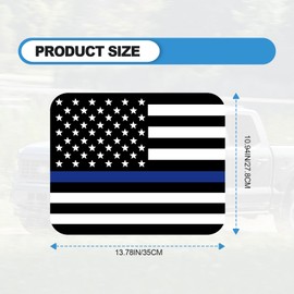 Back Sliding Window American US Flag Vinyl Decal, Auto Styling Compatible with Ford F150 F250 F350 2015 2022 2023, Rear Middle Window American Flag Decal (Blue Line)