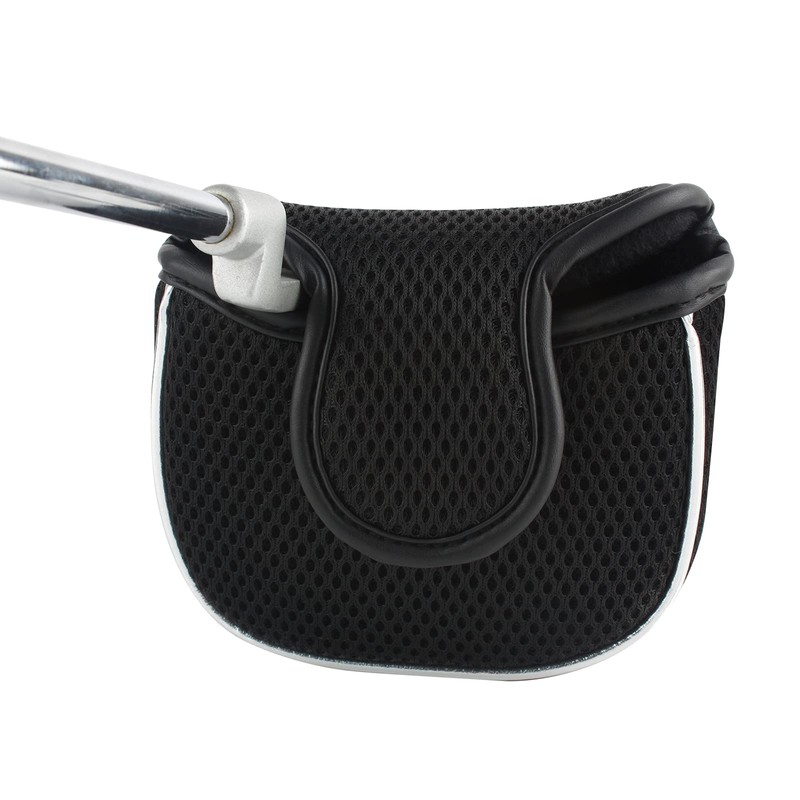 Andux Mesh Mallet Putter Cover Golf Putter Head Covers Black,