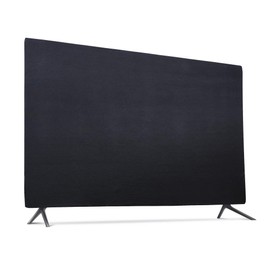 Indoor TV Set Cover, Soft Stretch Fabric Universal 65" Flat Screen Dust-Proof Protector (65", Black)