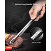 2 Pcs 11 Inches Korean BBQ Tongs Stainless Steel Grill