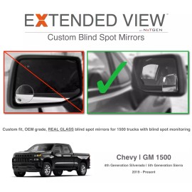 NXTGEN Automotive Silverado 1500 Blind Spot Mirrors | 4th Gen Silverado W/ Blindspot Monitors 2PK