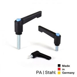 KINETIK MSystem® 2x M6 Clamping Lever Clamping Lever Adjustable Thread Steel Galvanised Plastic Size M6 x 40 mm