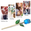 24K Gold Plating Rose Flower with Base Gift for Valentines