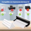 5 Rollos Papel Térmico A4 Papeles Para Impresora 210mm7.5m