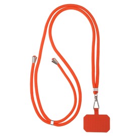 PATIKIL Smart Phone Lanyard, Universal Cell Phone Lanyard Adjustable Crossbody Strap Patch with Neck Strap Fits Most Smartphones, Orange