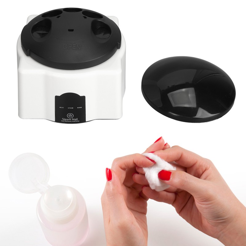 36W Steam Nail Polish Remover Machine Soak Steam Adjustable Heating