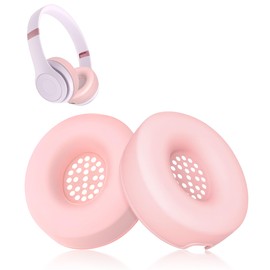 Seltureone Earpads Cover Compatible with Beats Solo 4 Wireless On-Ear Headphones, Silicone Protective Earpad Cover Sweatproof Hand Washable Accessories Compatible with Beats Solo 4 Ear Pads, Pink