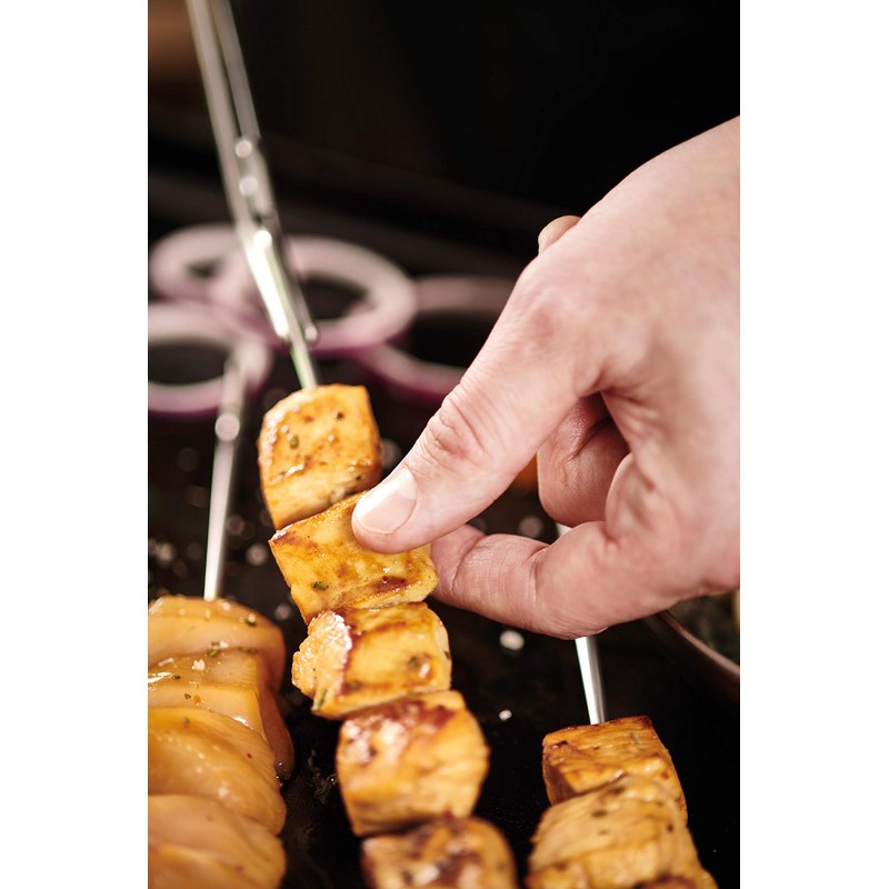 DE BUYER Set of 10 L skewers. 25 cm, stainless