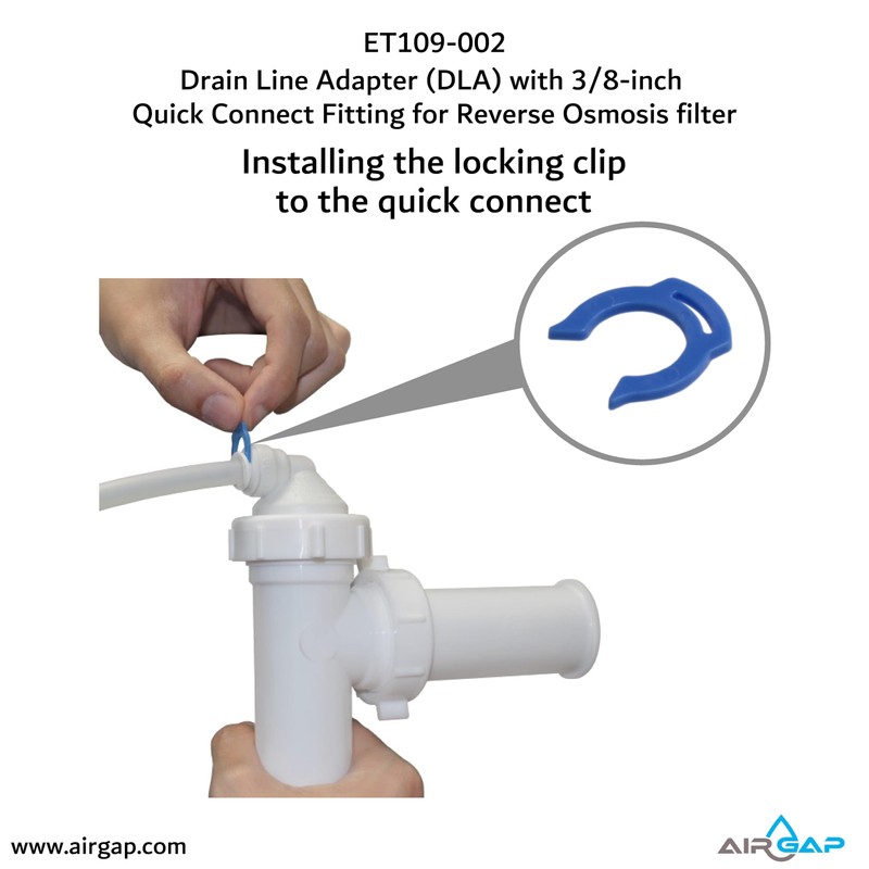 Drain Line Adapter (DLA) with 3/8-inch Quick Connect Fitting for