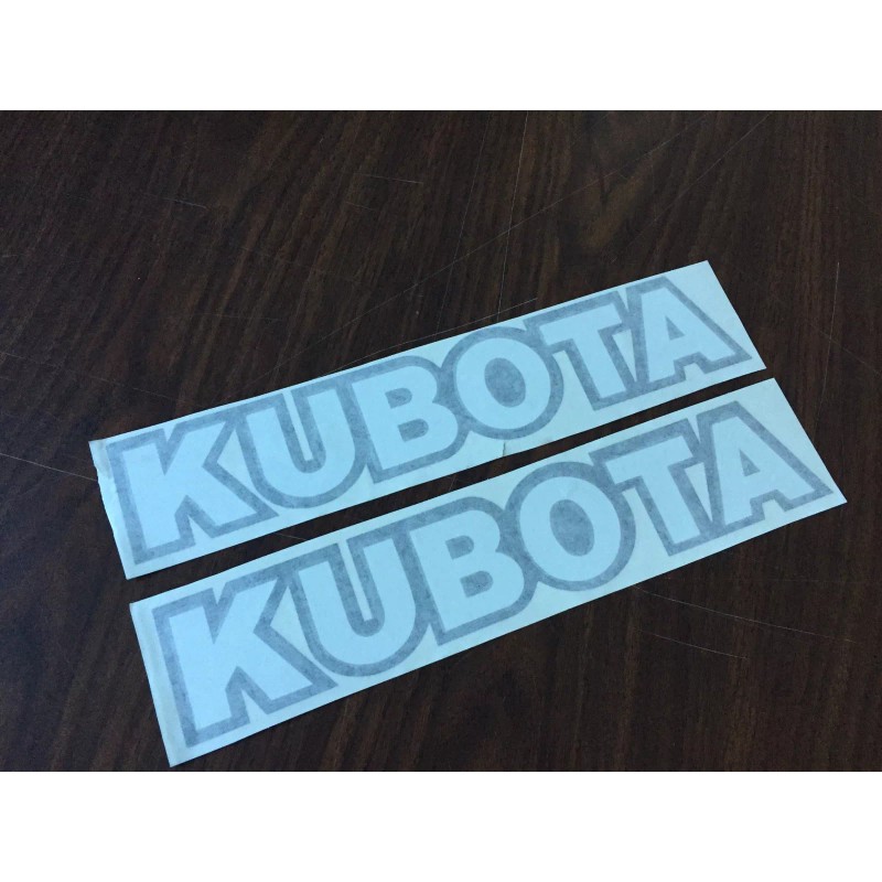 KUBOTA Skid Steer Excavator VINYL DECAL STICKER -WHITE w/ black