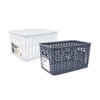 Herringbone Basket No. 2 Open Type 3553 gray 3ea