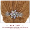 LALAFINA 6pcs Rhinestone Snowflake Hairpins Decorative Hair Accessories for Festivals