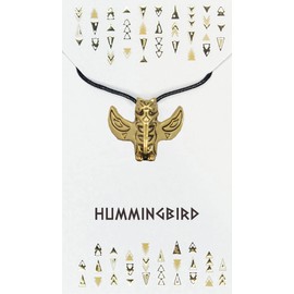 My Totem Tribe Spirit - Collar de abalorio tribales de animales nativos americanos zodiaco único símbolo inspirador colgante de oro, Chapado en oro, Sin piedra preciosa