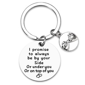 Valentines Day Gifts for Women Men Anniversary Birthday Gifts for Girlfreind Boyfriend i Love You Gifts for Couples Promise Gifts for Wife Husband I Promise To Always Be By Your Side Keychain