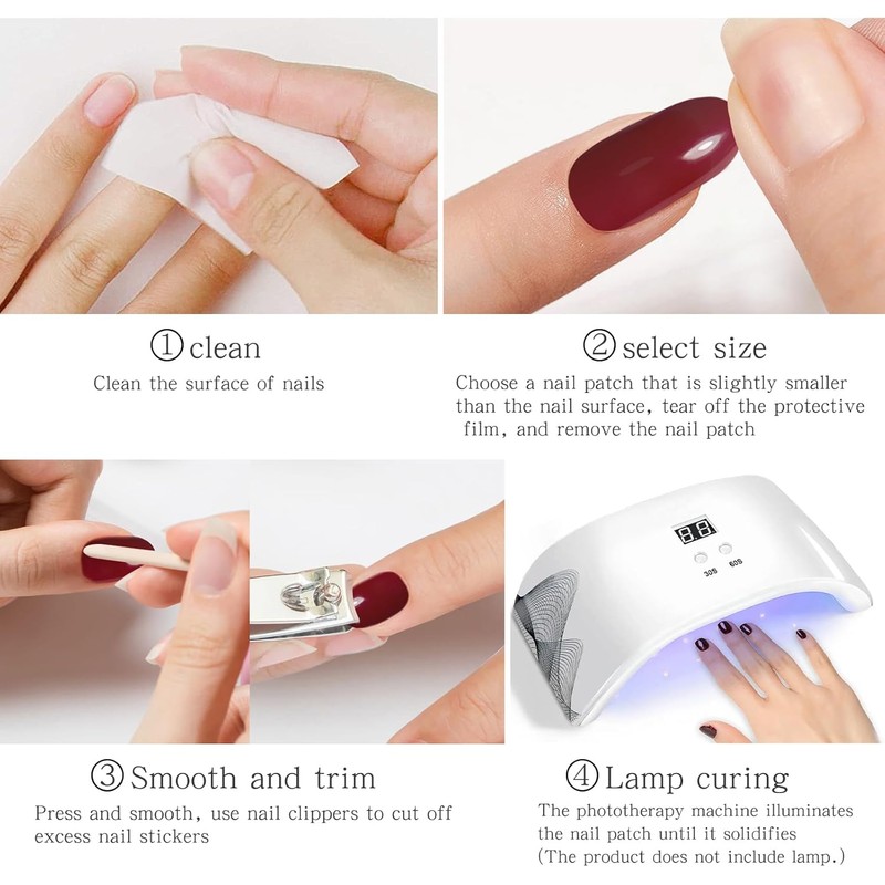 JMEOWIO Lámina de uñas azul oscuro de gel para uñas,