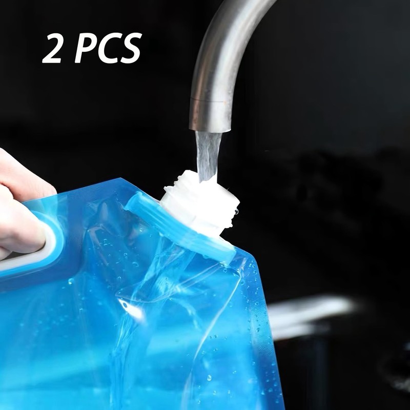 ZBJBinCH Folding Water Bag PE Plastic Drinking Water Container Portable