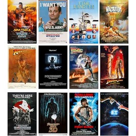 ArtDirect 12 pack of 8x12 movie posters from the 1980's