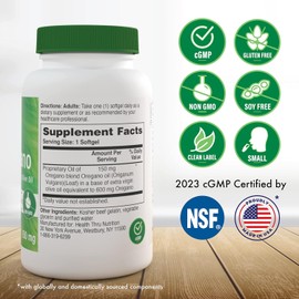 Health Thru Nutrition Oil of Oregano 360 Mini-Softgels – Wild Harvested, 40:1 European Origanum Vulgare (Equivalent to 600mg Oregano) in Extra Virgin Olive Oil – Non-GMO, Gluten-Free (Pack of 360)