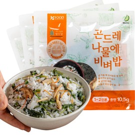 Korean Food Gondre Bibimbap Kit, 3 Packs (10.5 g / 0.37 oz Each) – Dried Wild Korean Thistle & Vegetable Mix for Rice, Ready-to-Cook, Vegan, 1–2 Serving Size