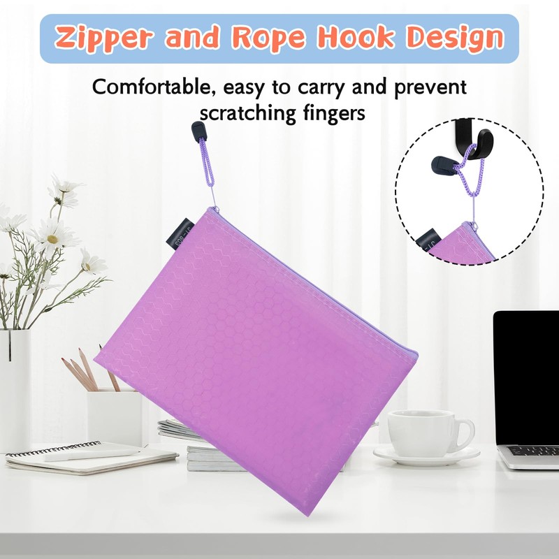 LUHIUMOYA A4 Document Wallet, Waterproof Document Bag with Zip, Bag