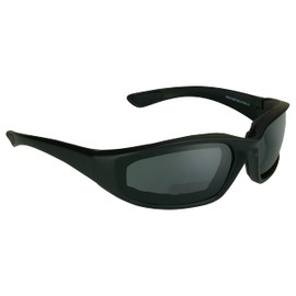 Bikershades Motorcycle Bifocal Sunglasses Reader +2.50 Foam Padded Wind Proof ANSI Z87 for Smaller to Medium Head Sizes