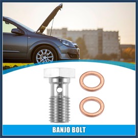 INFINAUTO M10x1.5 Thread Turbo Brake Line Banjo Bolts Single Banjo Bolt 20mm Durable Material Stylish Design
