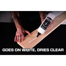 BOSSDOG Clear Dry Wood Glue 16 fl oz. Strong Bond, Fast Drying, Cutting Board Safe, Dries Clear, Carpentry Projects, DIY Home Repair, Woodworking, Furniture Repair. Made by a Maker, for Makers