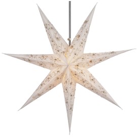 Guru-Shop Foldable Advent Luminous Paper Star, Christmas Star Silijan, Star Window Decoration, 5 Tips