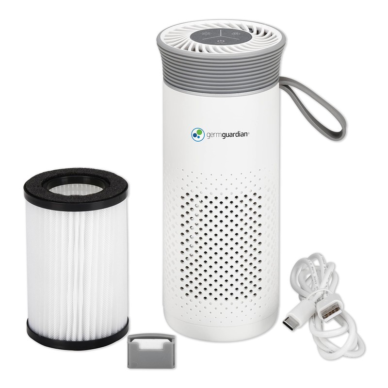 GermGuardian Portable Allergen Air Purifier for Small Spaces with USB