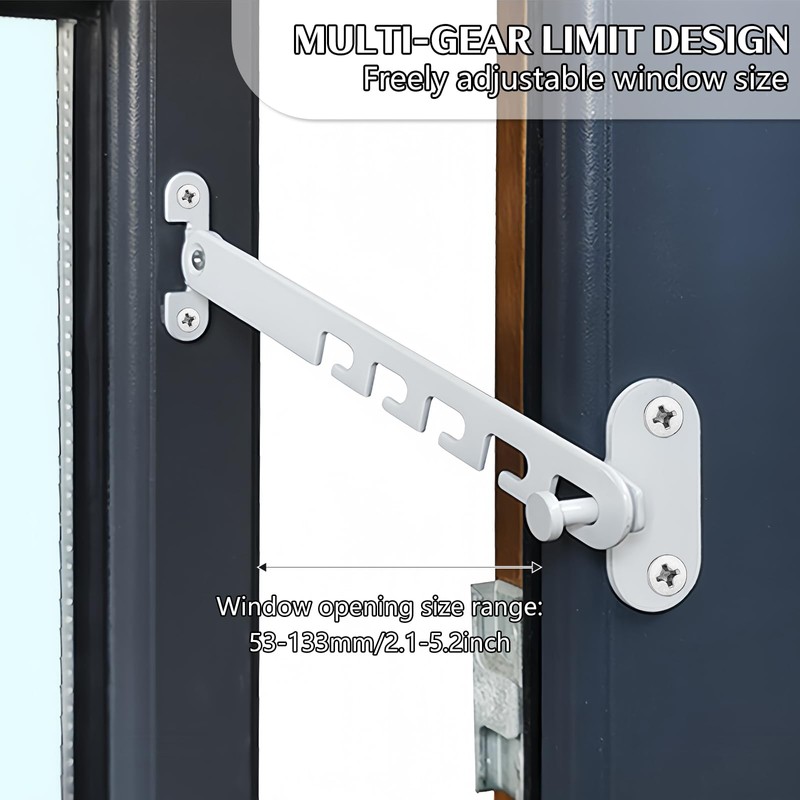 Anseom 2 Pcs Window Safety Restrictors, Window Safety Locks Window