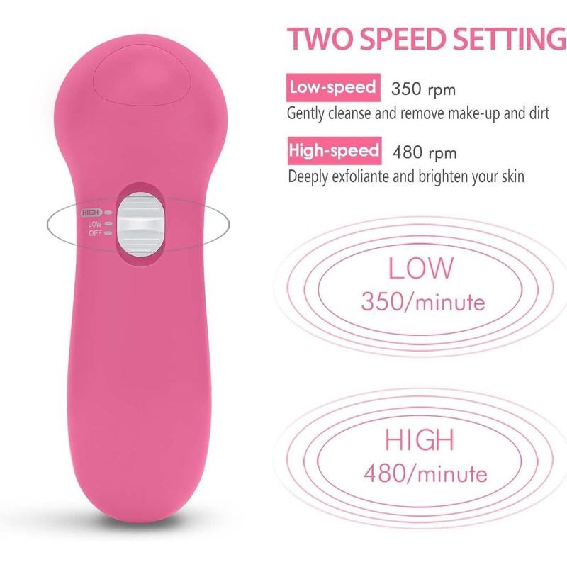 Facial Cleansing Brush Face Scrubber: Electric Face Spin Cleanser Brushes