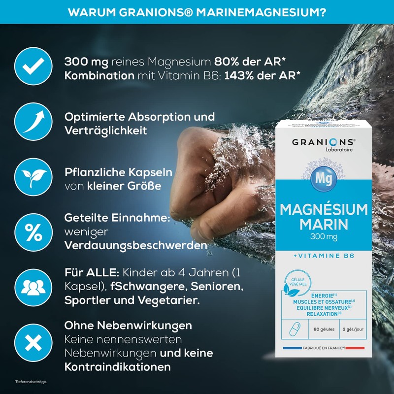 Marine Magnesium 300 mg | Energie | Nervliches Gleichgewicht |