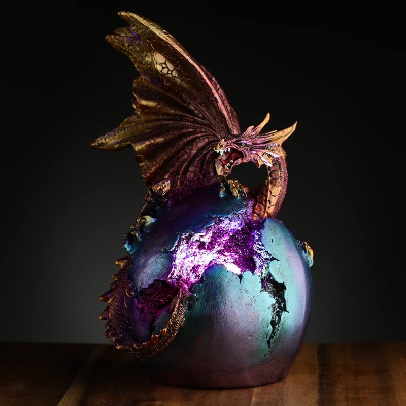 Puckator DRG503 Dark Legends LED Geode Fire Dragon Egg