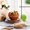 FINE&NICE Melamine Dinnerware Set of 12Pcs, Dish Set for 4,