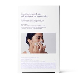 Kit de cera Flamingo para rostro y pubis - 44 tiras de cera, 16 paños post-cera y suero calmante - Fácil depilación en casa