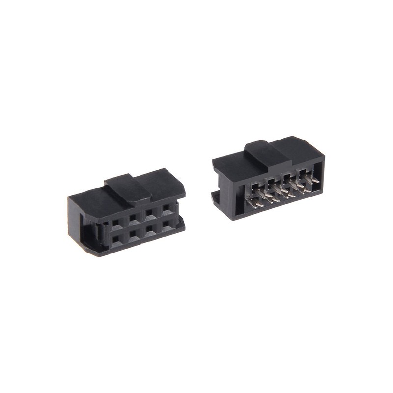 Sourcingmap 10Pcs 2x4Pin 2.54mm Pitch Double Rows Straight Connector IDC