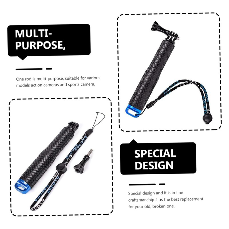 TEHAUX Telescopic Selfie Stick Monopod Extendable Aluminum Alloy Camera Pole
