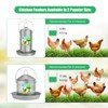 Automatic Chicken Feeder 8KG/17.6lbs, Stainless Steel Poultry Feeder, Heavy Duty